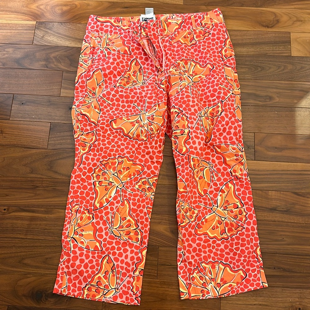 EUC  white label Lilly Pulitzer pants in Cha Cha Butterfly